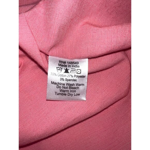 Pd&C Slim Fit Stretch Coral and Gray Short Sleeve ButtonUp Shirt XL Cotton Blend - Picture 6 of 6